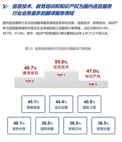 語(yǔ)言服務(wù)行業(yè)三大核心翻譯領(lǐng)域 信息技術(shù)、教育培訓(xùn)和知識(shí)產(chǎn)權(quán)淺析